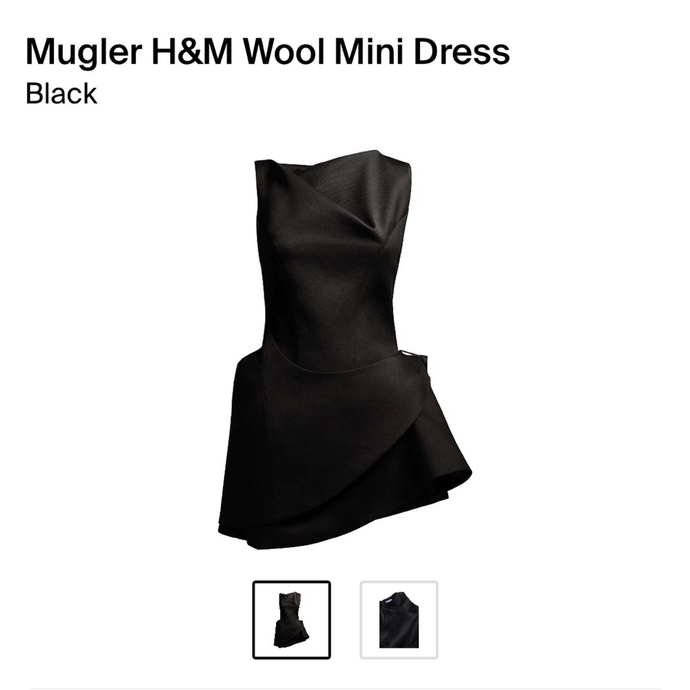 Mugler H&M wool mini dress